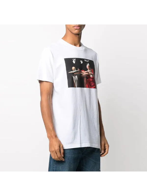 Футболка ss21 printing pattern round neck short sleeve white Off-White — изображение 4 из 4, белый