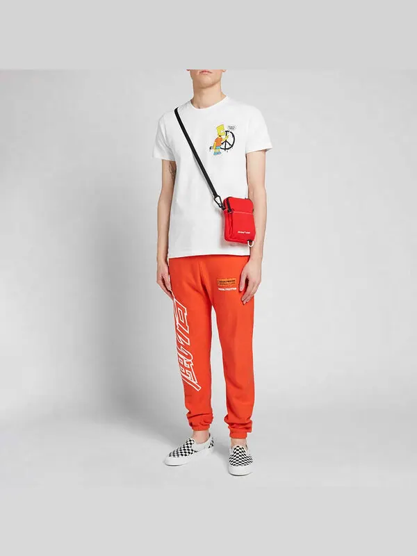 Футболка Men's OFF-WHITE x The Simpsons/ The Simpsons Crossover Printing Short Sleeve Ordinary — изображение 2 из 4, белый
