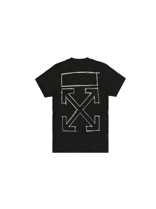 Футболка c/o virgil abloh small character pattern printing short sleeve ordinary version black Off-White — изображение 2 из 4