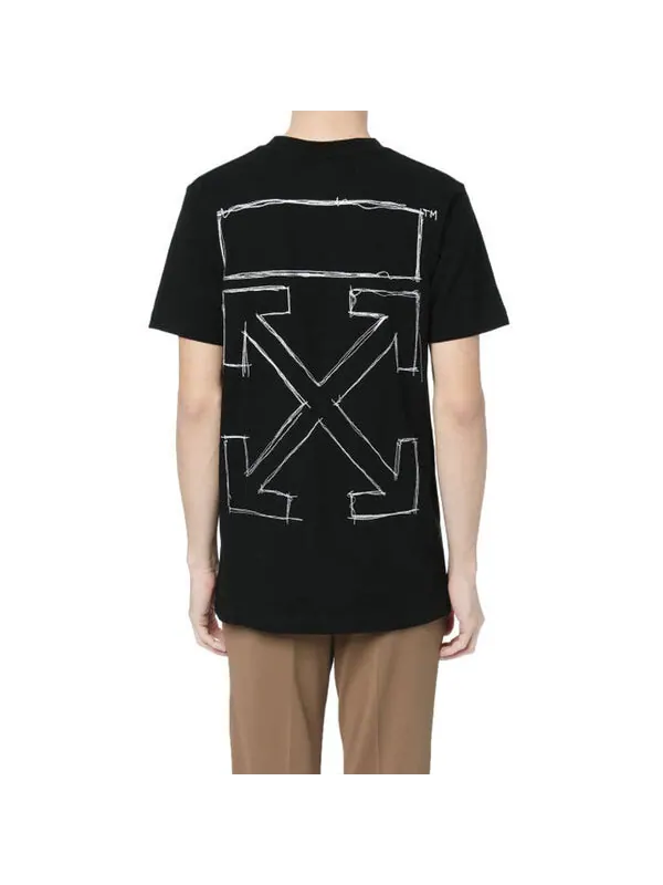 Футболка c/o virgil abloh small character pattern printing short sleeve ordinary version black Off-White — изображение 4 из 4
