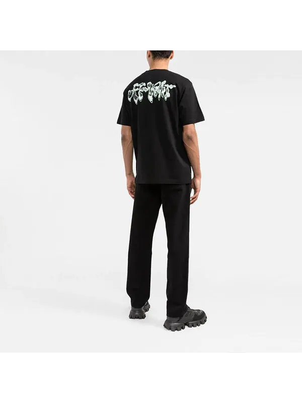 Футболка men's ss22 chest classic arrow alphabet printing short sleeve black t-shirt Off-White — изображение 2 из 3, мульти