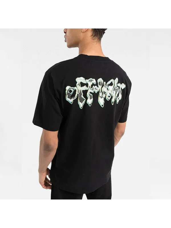 Футболка men's ss22 chest classic arrow alphabet printing short sleeve black t-shirt Off-White — изображение 3 из 3, мульти
