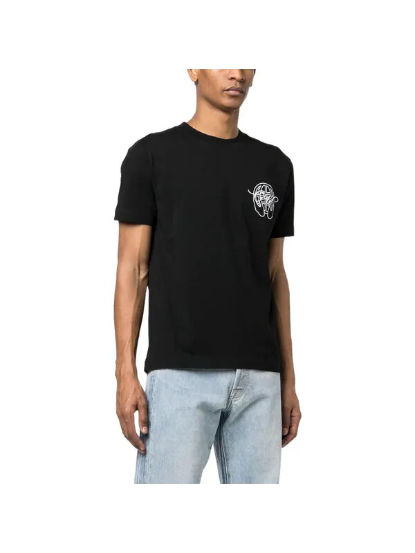 Футболка logo print tee Off-White — изображение 3 из 4, черный/белый