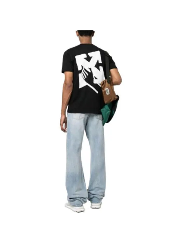Футболка logo print tee Off-White — изображение 4 из 4, черный/белый