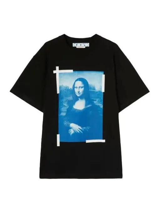 Футболка monalisa over short-sleeve tee 'black' Off-White — изображение 1 из 4, черный