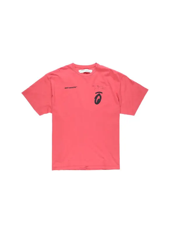 Футболка splitted arrows large short sleeve loose fit red Off-White — изображение 2 из 4, красный