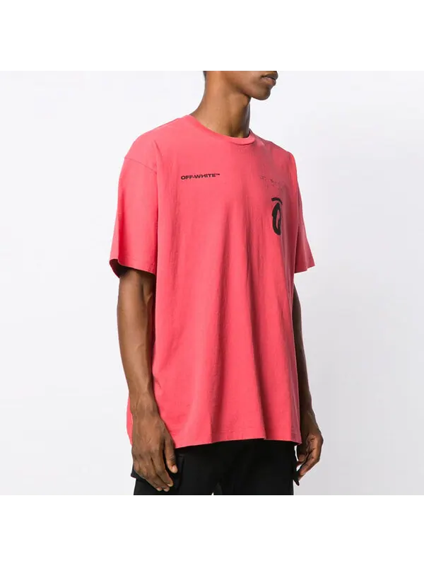 Футболка splitted arrows large short sleeve loose fit red Off-White — изображение 4 из 4, красный