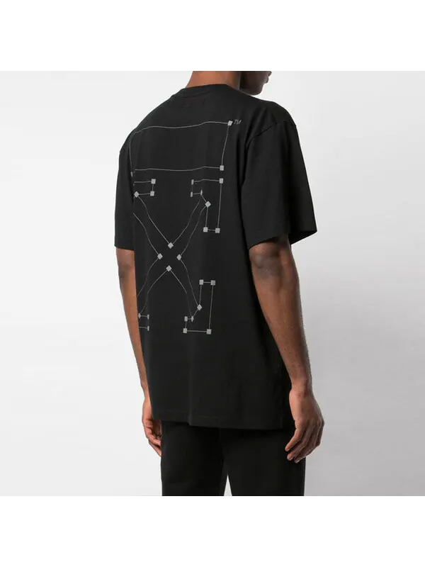 Футболка backbone design x short sleeve loose fit black Off-White — изображение 4 из 4, черный