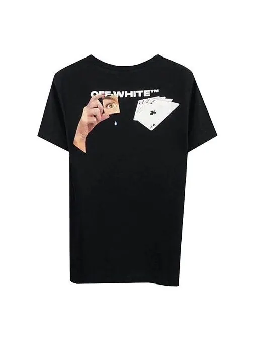 Футболка c/o virgil abloh men's black hand card over tee Off-White — изображение 1 из 4, черный