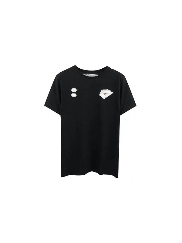 Футболка c/o virgil abloh men's black hand card over tee Off-White — изображение 2 из 4, черный