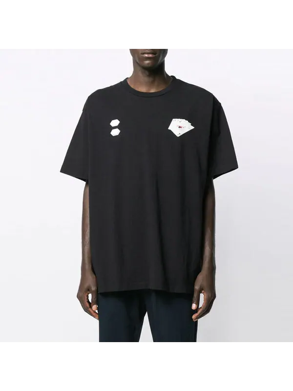 Футболка c/o virgil abloh men's black hand card over tee Off-White — изображение 3 из 4, черный
