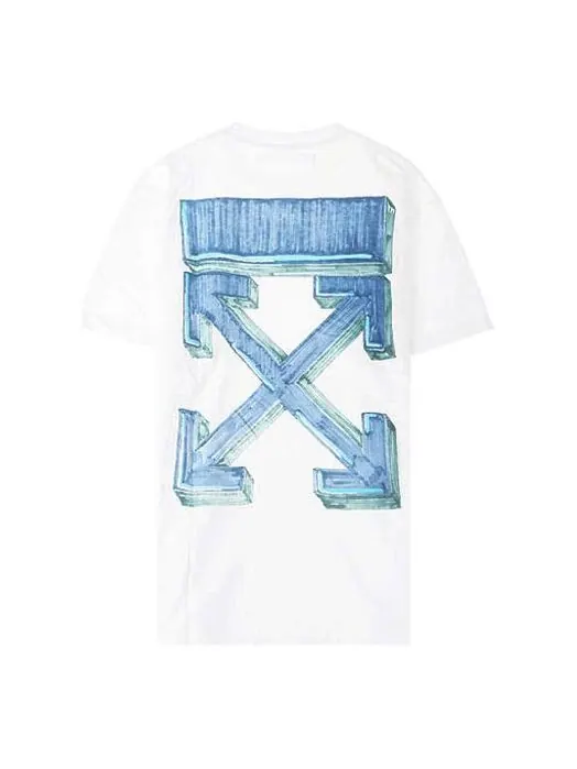 Футболка back arrow pattern printing round neck short sleeve loose fit white Off-White — изображение 1 из 4, белый