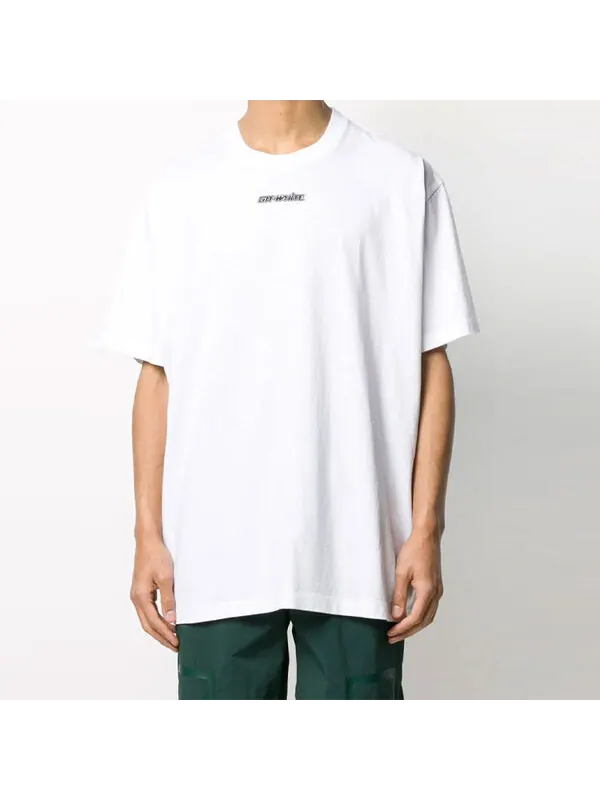 Футболка back arrow pattern printing round neck short sleeve loose fit white Off-White — изображение 3 из 4, белый