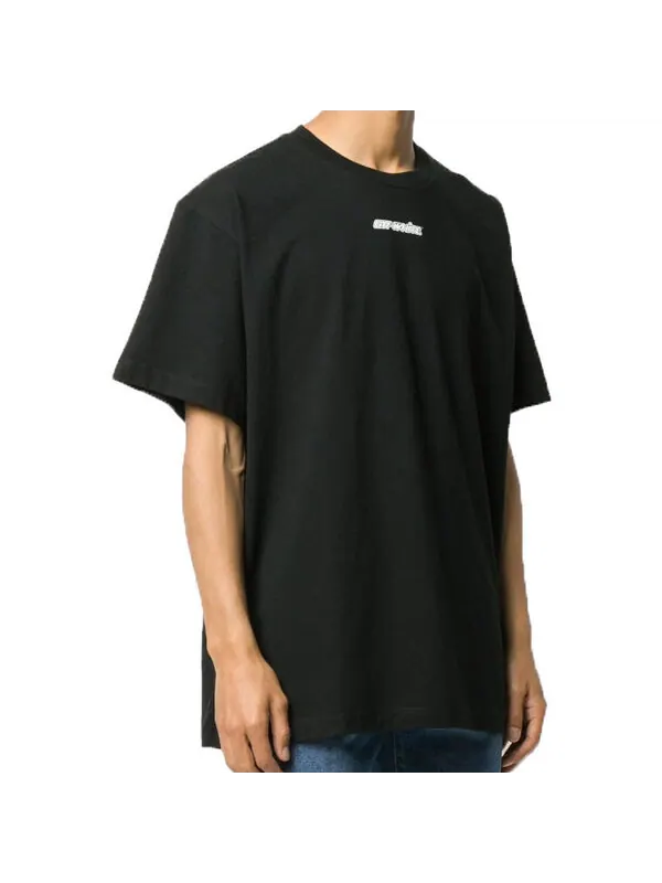 Футболка marker short-sleeve over tee 'black/red' Off-White — изображение 3 из 4, черный
