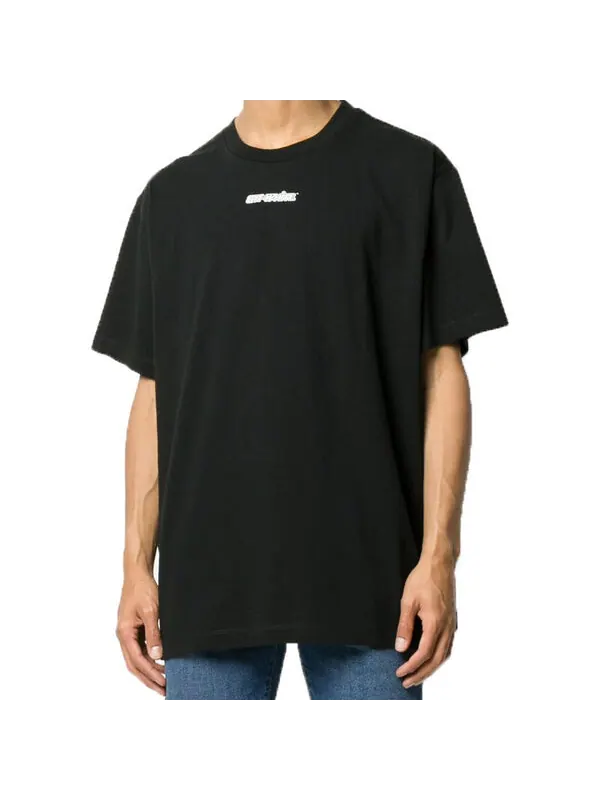 Футболка marker short-sleeve over tee 'black/red' Off-White — изображение 4 из 4, черный