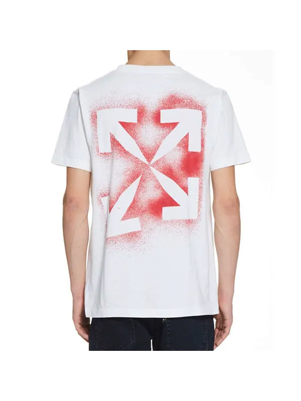 Футболка stencil arrows printing short sleeve white Off-White — изображение 4 из 4, белый