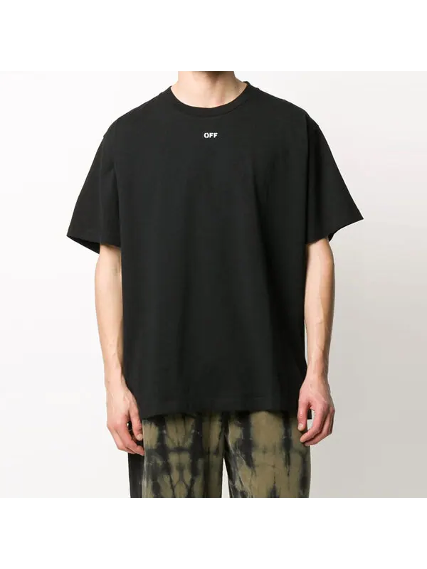 Футболка OFF-WHITE Splash Ink Arrow Round Neck Short Sleeve Black — изображение 3 из 4, черный