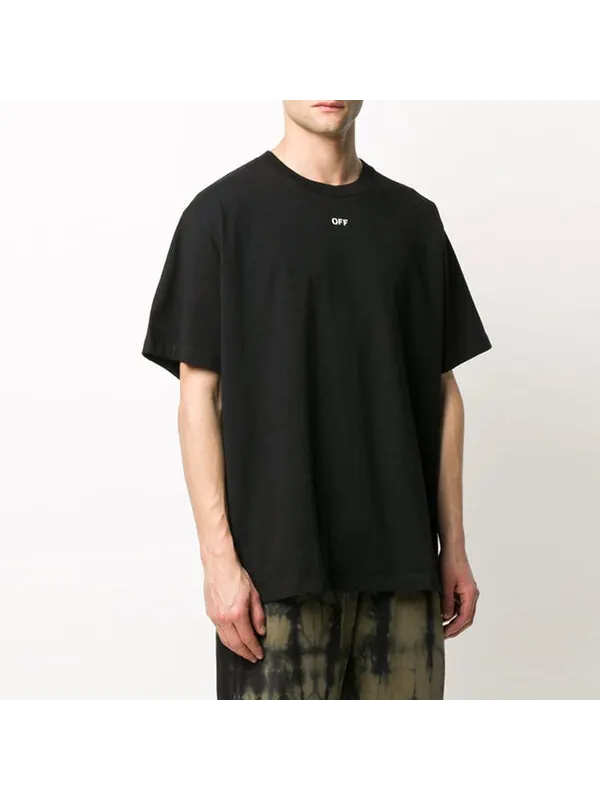 Футболка OFF-WHITE Splash Ink Arrow Round Neck Short Sleeve Black — изображение 4 из 4, черный