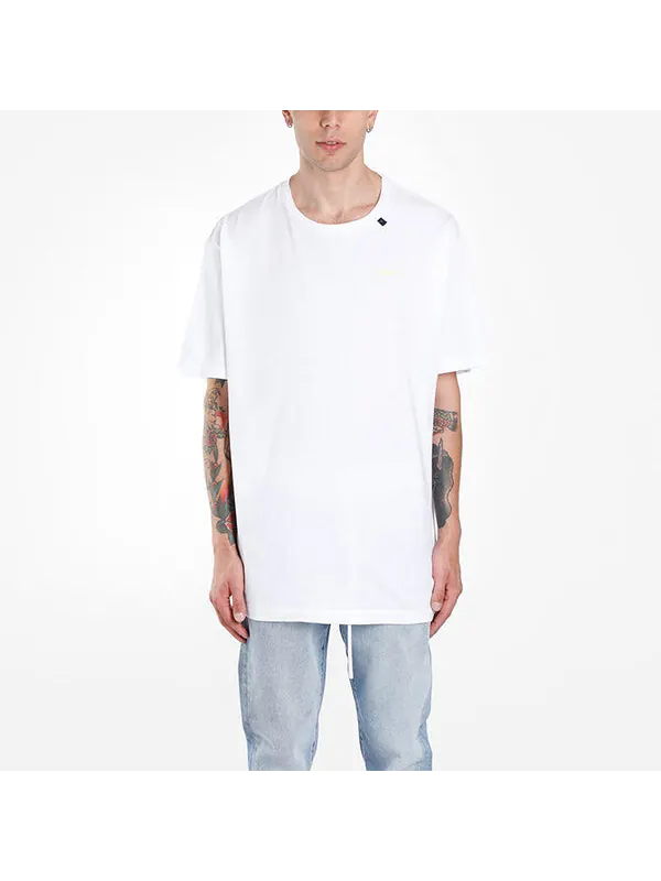 Футболка gold arrow print oversized short-sleeved Off-White — изображение 3 из 4, белый