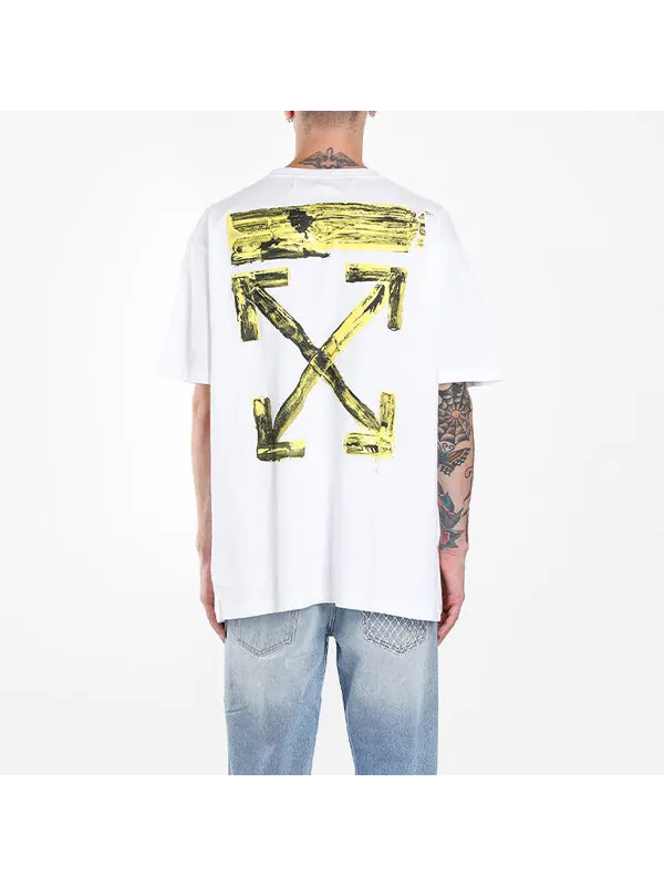 Футболка gold arrow print oversized short-sleeved Off-White — изображение 4 из 4, белый