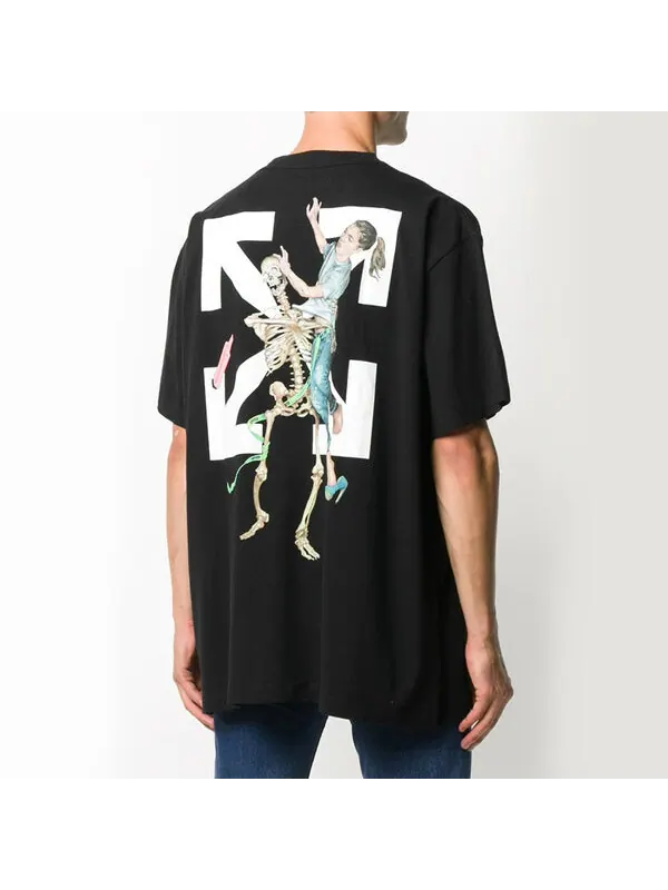 Футболка pascal skeleton t-shirt 'black' Off-White — изображение 3 из 4, черный
