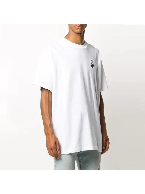 Футболка fw20 human skeleton arrow short-sleeve tee men's white Off-White — изображение 4 из 4, белый