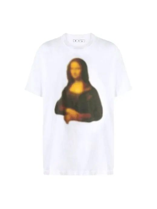 Футболка fw20 mona lisa applique tee men's white Off-White — изображение 1 из 4, белый