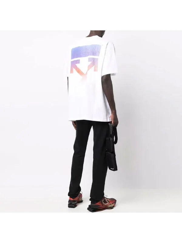 Футболка fw21 logo arrow round neck short sleeve loose fit white Off-White — изображение 2 из 4, белый