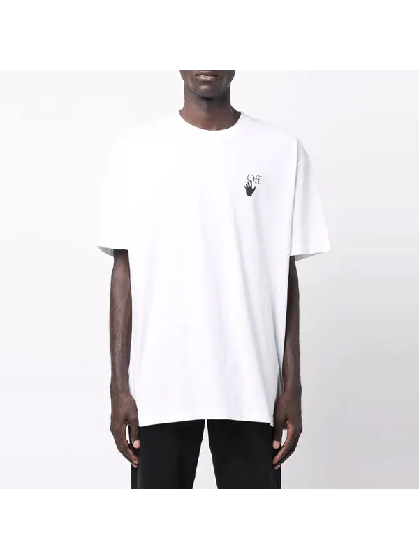 Футболка fw21 logo arrow round neck short sleeve loose fit white Off-White — изображение 3 из 4, белый