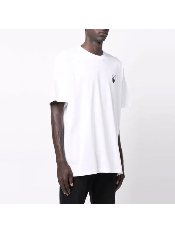 Футболка fw21 logo arrow round neck short sleeve loose fit white Off-White — изображение 4 из 4, белый