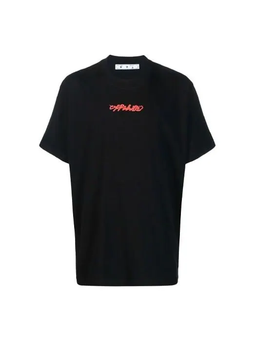 Футболка arrow logo pattern printing short sleeve loose fit black Off-White — изображение 1 из 4, мульти