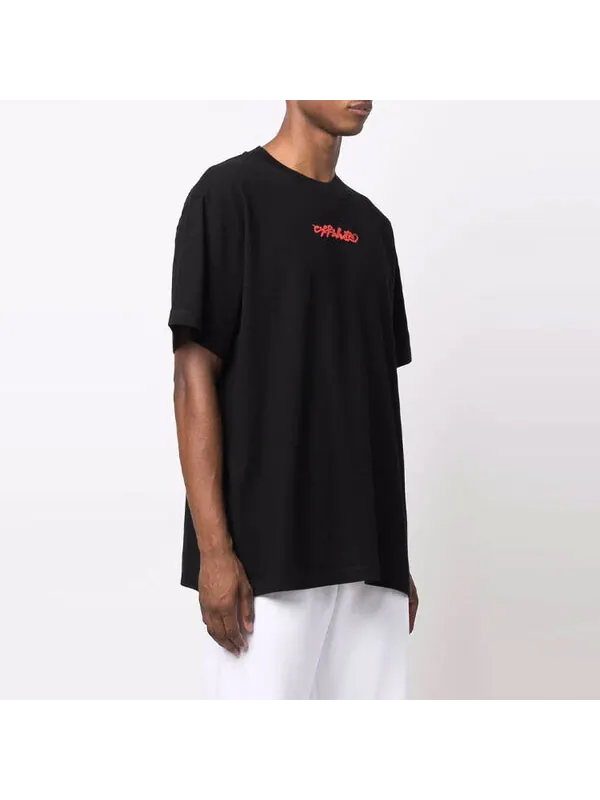Футболка arrow logo pattern printing short sleeve loose fit black Off-White — изображение 4 из 4, мульти