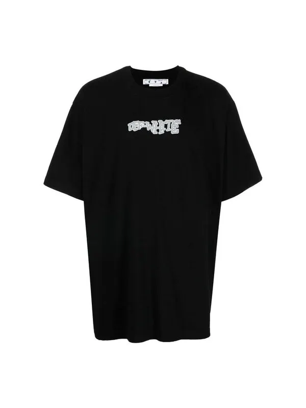Футболка OFF-WHITE FW22 LogoT — изображение 1 из 4, черный/белый