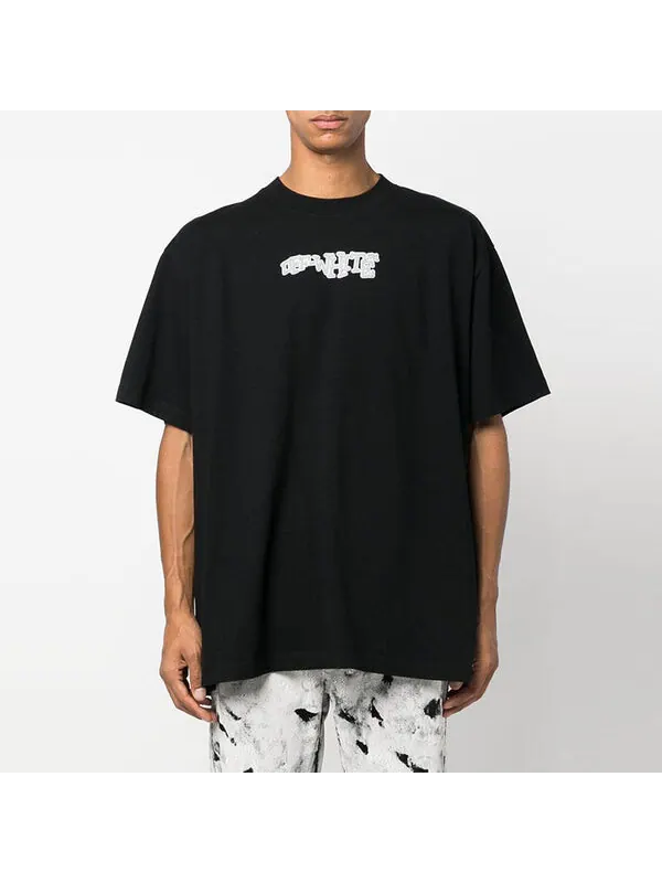 Футболка OFF-WHITE FW22 LogoT — изображение 2 из 4, черный/белый