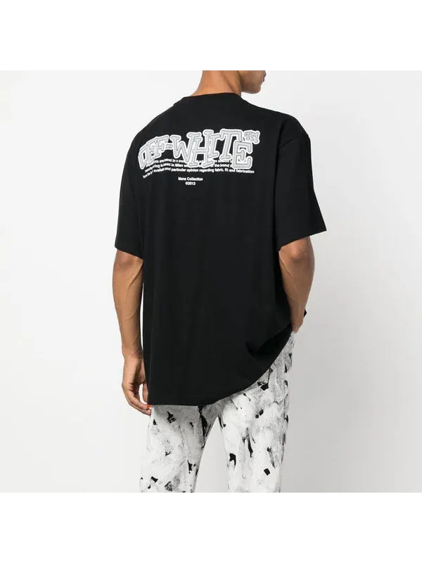 Футболка OFF-WHITE FW22 LogoT — изображение 3 из 4, черный/белый