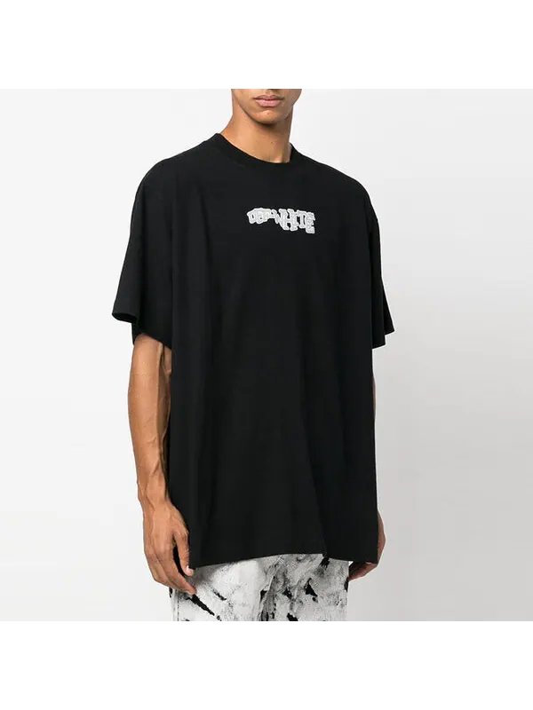 Футболка OFF-WHITE FW22 LogoT — изображение 4 из 4, черный/белый