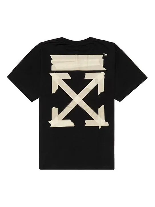 Футболка Off-White Bronzing arrow printing Unisex Black — изображение 1 из 6, черный