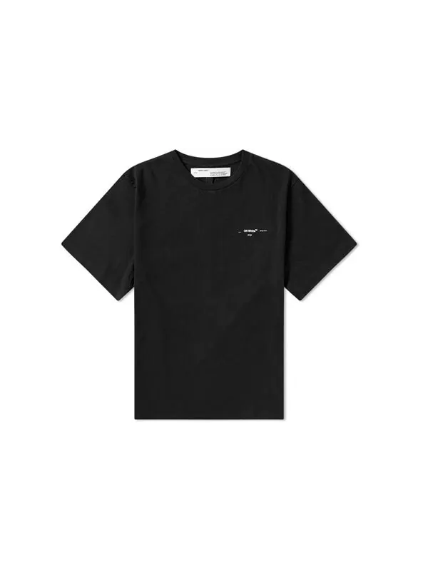 Футболка oversize painting arrow printing cotton round neck short sleeve loose fit black Off-White — изображение 2 из 4