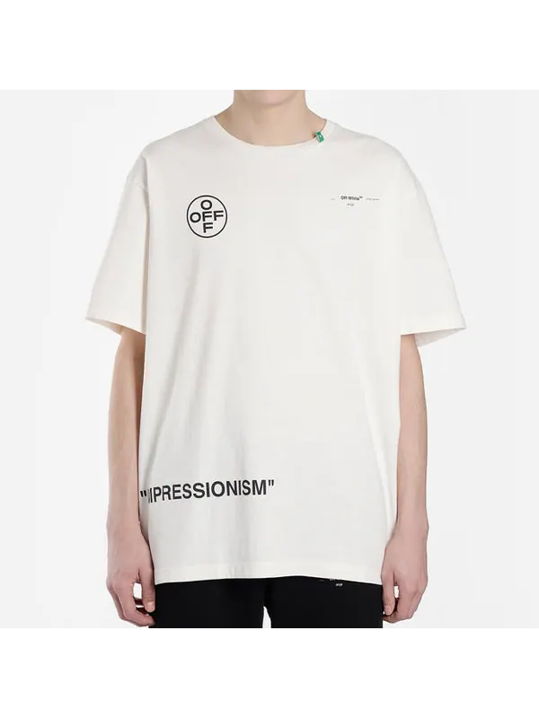 Футболка stencil logo t-shirt 'white' Off-White — изображение 3 из 4, белый