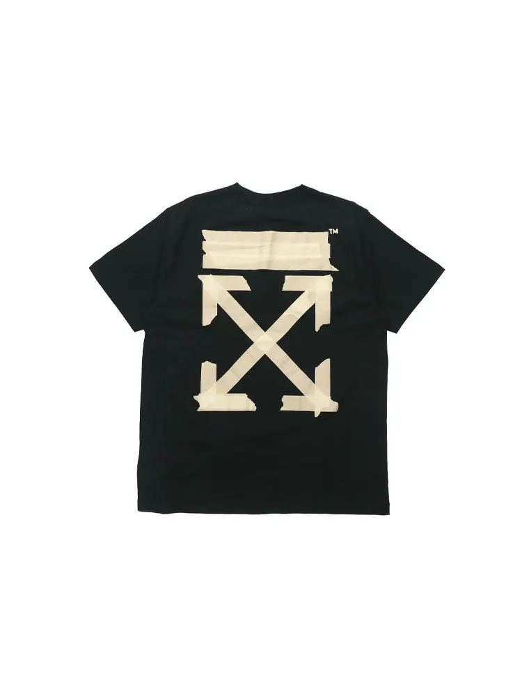 Футболка Off-White Tape Arrows Short Sleeve Over T-Shirt 'Black' — изображение 2 из 5, черный