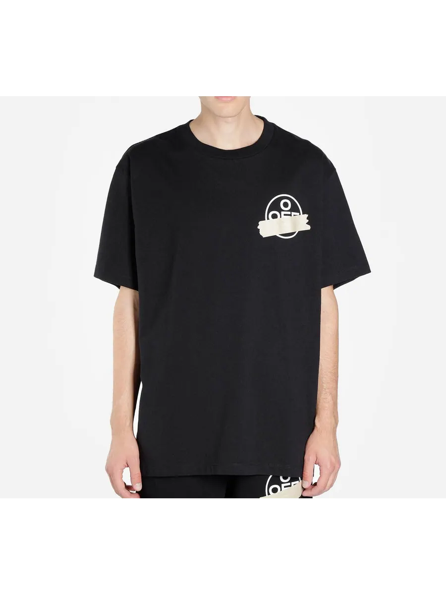 Футболка Off-White Tape Arrows Short Sleeve Over T-Shirt 'Black' — изображение 3 из 5, черный