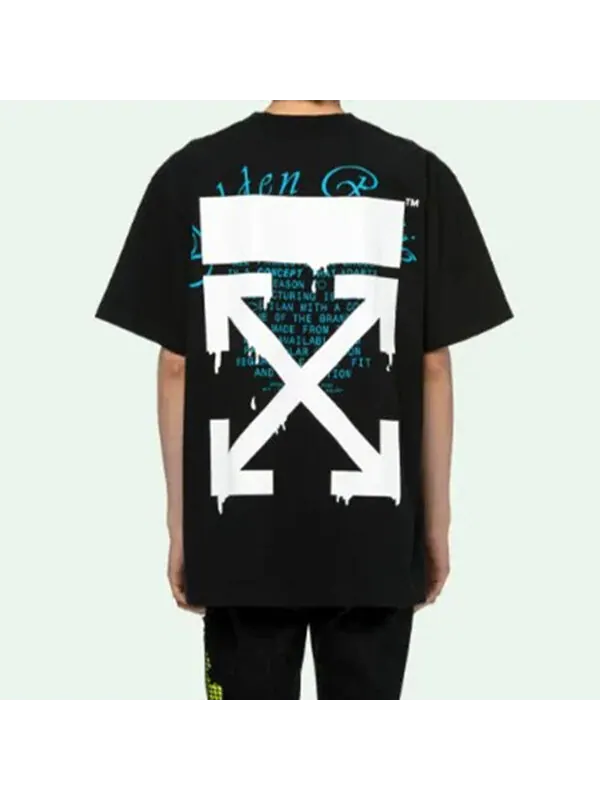 Футболка ss20 dripping arrows loose short-sleeved Off-White — изображение 4 из 4, черный