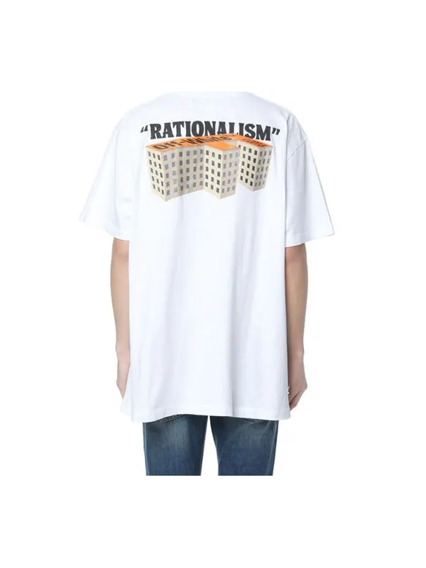 Футболка ss20 rationalism print short-sleeved oversized Off-White — изображение 2 из 4, белый