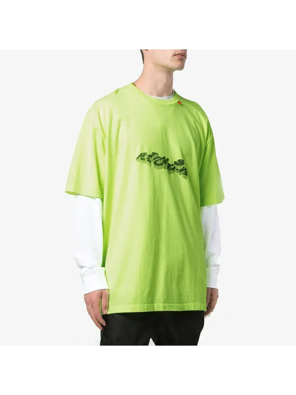 Футболка graphic arrows print oversize Off-White — изображение 2 из 4, зеленый