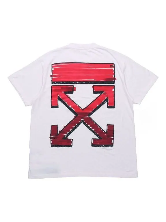 Футболка ss21 back red arrow cotton short sleeve loose fit white Off-White — изображение 1 из 4, белый