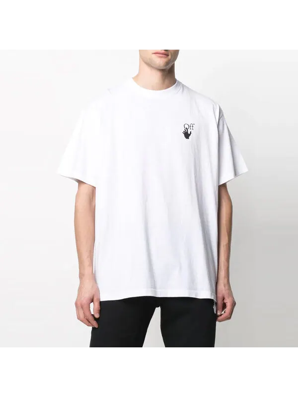 Футболка ss21 back red arrow cotton short sleeve loose fit white Off-White — изображение 3 из 4, белый