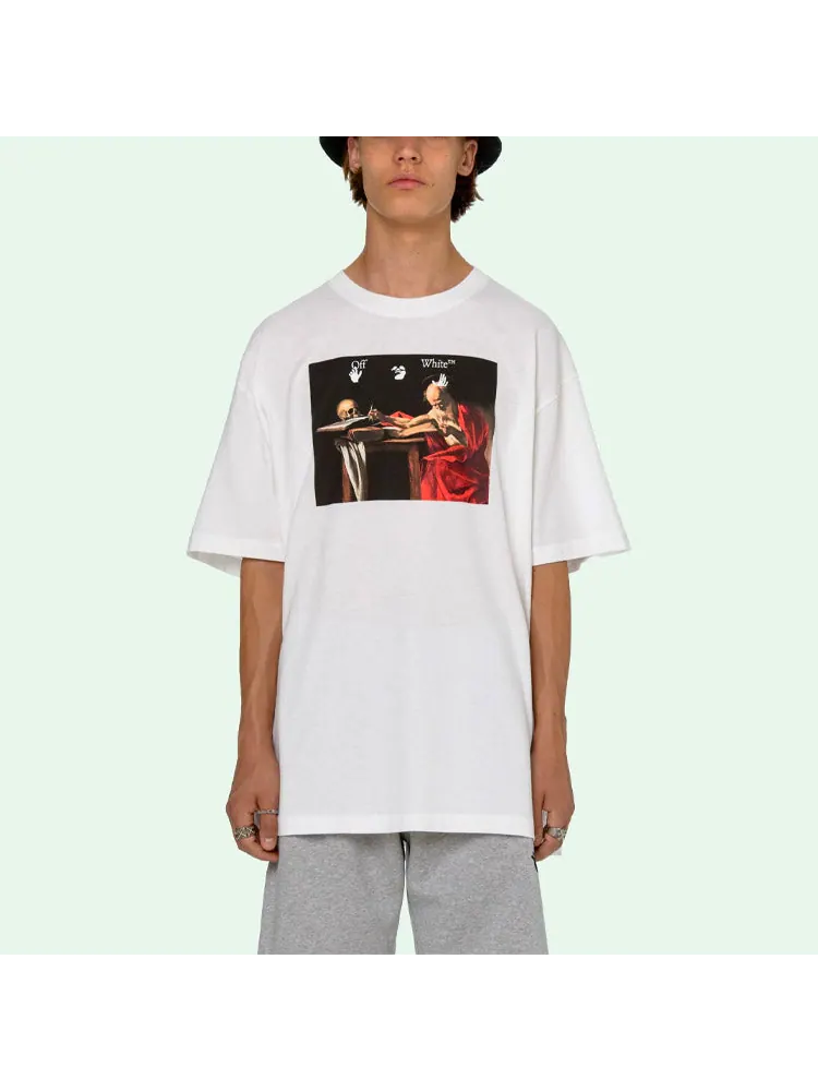 Футболка Off-White Caravaggio Over Tee 'White' — изображение 3 из 6, белый