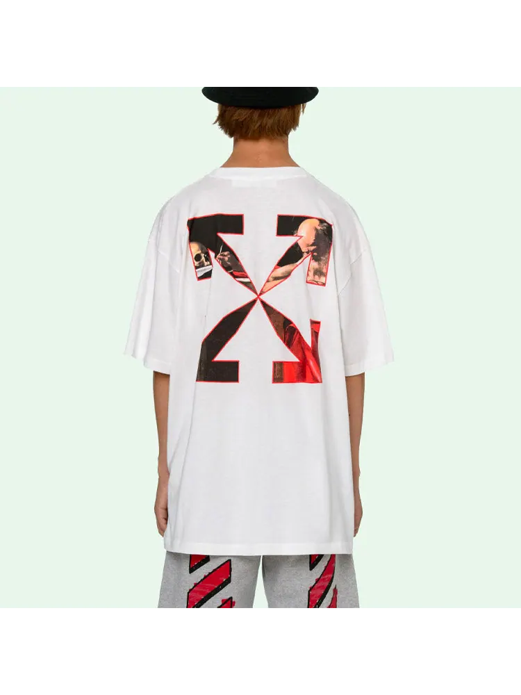 Футболка Off-White Caravaggio Over Tee 'White' — изображение 4 из 6, белый