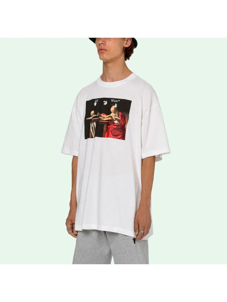 Футболка Off-White Caravaggio Over Tee 'White' — изображение 5 из 6, белый
