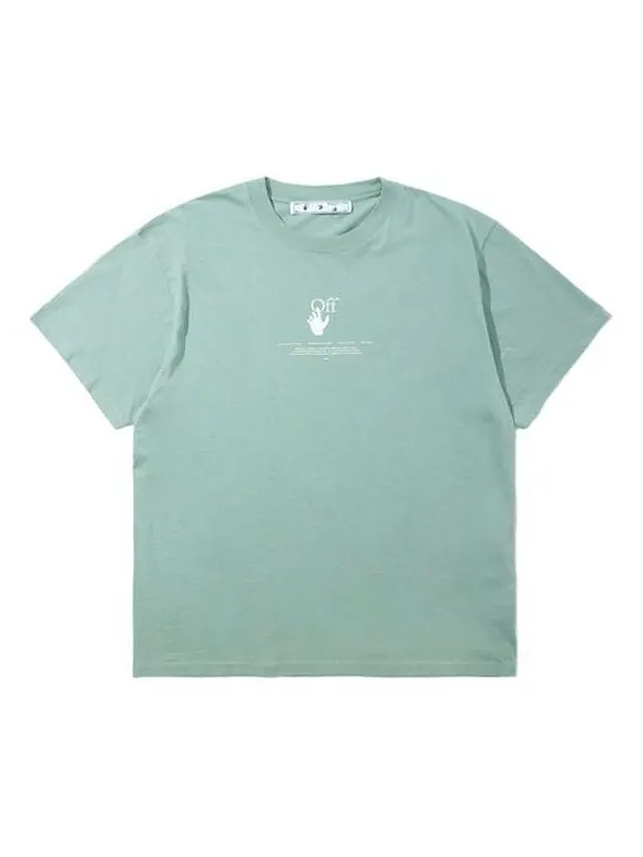 Футболка logo t-shirt 'green' Off-White — изображение 1 из 4, светлый зеленый